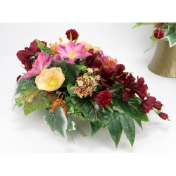 KOMPLET nagrobny wiązanka + bukiet, MIECZYKI ANEMONY KLEMATISY nr 631L